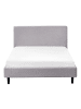 Beliani Doppelbett FITOU in Grau/Braun - (W) 130 x (H) 87 x (L) 214 cm