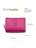 Florence Geldbörse Leder fuchsia pink Damen ca. 12cm ca. 9cm