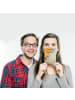 Mr. & Mrs. Panda Postkarte Panda Klettern Design mit Spruch in Weiß
