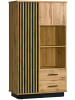 Feldmann-Wohnen Highboard Lamia Eiche Wotan / schwarz 90 / 40 / 159cm