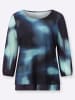 creation L 3/4-Arm-Shirt in marine-kalkmint-bedruckt