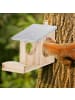 relaxdays Eichhörnchen Futterhaus in Naturfarben