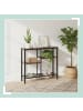 relaxdays Konsolentisch in Braun/ Schwarz - (B)80 x (H)75 x (T)22 cm