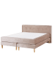 Beliani 4-tlg Doppelbett MARQUISE in Beige/Rosa