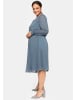 sheego Chiffonkleid in stahlblau