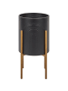 Beliani Indoor Blumentopf SEROTINA in Schwarz/Gold - (W) 32 x (H) 58 x (L) 32 cm