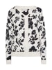 Usha Damen Pullover in WOLLWEISS SCHWARZ