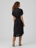 Vero Moda Leichtes Kurzärmliges Basic Midi Kleid VMBUMPY in Schwarz