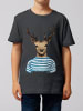 wat? Apparel T-Shirt Hirsch in Grau