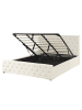 Beliani Doppelbett AMIENS in Beige - (W) 191 x (H) 109 x (L) 217 cm