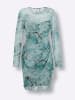 creation L Mesh-Kleid in kalkmint-bedruckt