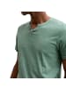 Jack and Jones 1er Pack JJESPLIT Neck Tee SS in Mint