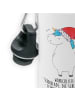Mr. & Mrs. Panda Getränkeflasche Einhorn Weihnachtsmann mit Spruch in Weiß