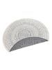 NORTHRUGS In- & Outdoor Wendeteppich Porto rund grau creme