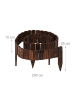 relaxdays Beeteinfassung in Dunkelbraun – (B)200 x (H)10 cm
