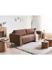 Beliani Schlafsofa KVAM in Braun - (W) 242 x (H) 85 x (L) 99 cm