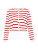 usha BLUE LABEL Damen Cardigan in WOLLWEISS ROT STREIFEN