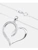 Diamant L'éternel Halskette mit Anhänger aus 375 Weißgold mit Diamant Herz-Design