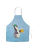 Mr. & Mrs. Panda Schürze Pinguin Bier ohne Spruch in Eisblau