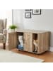 relaxdays Katzenschrank in Braun - (B)85 x (H)50 x (T)49 cm