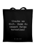 Mr. & Mrs. Panda Jutetasche Spruch Selbstvertrauen stärken mit S... in Schwarz