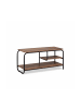 relaxdays TV Schrank in Braun/Schwarz - (B)90 x (H)43 x (T)35 cm