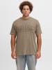 JACK & JONES PLUS T-shirt in Stone Gray