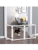Pawhut Hunde Absperrgitter Weiß+Schwarz 305L x 35,5B x 82H cm