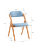 SoBuy Klappstuhl in Blau - (B)47 x (H)77 x (T)60cm