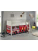 58 aufm Kessel KINDERBETT Karyl 208x114x135 Massivholz Weiß Textilset Feuerwehr