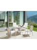 Beliani 5-tlg Gartentisch Set MALETTO/BUSSETO in Weiß/Grau/Beige