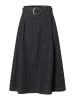 More & More langer, ausgestellter Jeansrock in dark grey denim