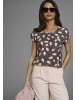 Laura Scott Print-Shirt in schwarz-rosa + schwarz