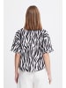b. young Kurzarmhemd BYFALAKKA Relaxed fit in Black Animal Mix