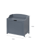 relaxdays Wäschetruhe in Grau - (B)56 x (H)53 x (T)36 cm