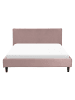 Beliani 3-tlg Doppelbett FITOU in Rosa/Braun