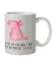 Mr. & Mrs. Panda Kindertasse Axolotl null mit Spruch in Grau Pastell