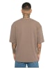 DADA Oversize T Shirt mit Frontstickerei und Ärmelstick in Braun