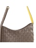 DuDu Sylvie Schultertasche Leder 36.5 cm in taupe