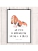 Mr. & Mrs. Panda Poster Hund Basset Hound mit Spruch in Weiß