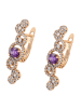 NAEMI Women Earrings in Rose Gold Violet