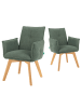 DUBI Möbel 2er-Set: Drehstuhl Mika-Tom in Grün - (B)60 x (H)88 x  (T)63 cm