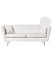 Beliani 3-tlg 3-Sitzer Sofa FREDERICA in Weiß/Gold