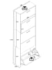 VCM  Holz Schuhregal Schuhschrank Schuhkipper Halom XL in Anthrazit