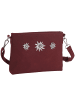 tectake Schicke Trachtenhandtasche in Wildlederoptik, rot