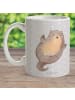 Mr. & Mrs. Panda Plastikbecher Otter Umarmen ohne Spruch in Grau Pastell