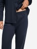 Hanro Pyjama Cotton Silk in deep navy