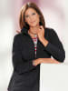 Sieh an! Fleece-Jacke in schwarz