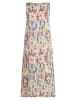 Vera Mont Sommerkleid mit V-Ausschnitt in Blue/Yellow