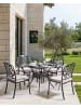 Beliani 4er-Set Gartenstuhl ANCONA in Schwarz/Beige